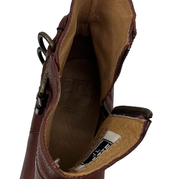 Frye Brown Molly D Ring Buckle Ankle Boots Size 8 1/2 Women's - Picture 6 of 10